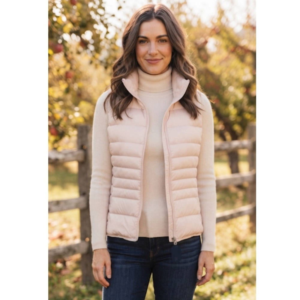 Calvin Klein Premium Down Puffer Vest Blush NWT